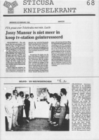 Sticusa Knipselkrant no. 68 (Maart 1985), Stichting voor Culturele Samenwerking (STICUSA)