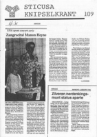 Sticusa Knipselkrant no. 109 (Januari 1986), Stichting voor Culturele Samenwerking (STICUSA)