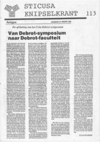 Sticusa Knipselkrant no. 113 (Januari 1986), Stichting voor Culturele Samenwerking (STICUSA)