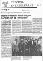 Sticusa Knipselkrant no. 142 (December 1986), Stichting voor Culturele Samenwerking (STICUSA)