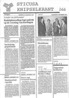 Sticusa Knipselkrant no. 166 (September 1987), Stichting voor Culturele Samenwerking (STICUSA)