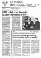 Sticusa Knipselkrant no. 173 (November 1987), Stichting voor Culturele Samenwerking (STICUSA)