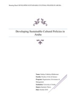 Developing Sustainable Cultural Policies in Aruba