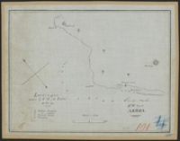 Kaartje van de N.W. Kust Aruba (1892)