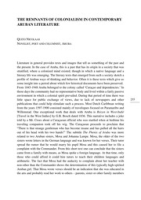 The Remnants of Colonialism in Aruban Literature (2014) - Nicolaas, Nicolaas, J.R. (Quito)