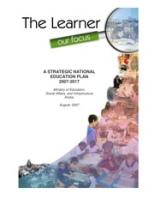The Learner: Our Focus. A Strategic National Education Plan 2007-2017 - Aruba, Array