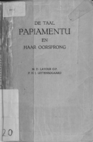 De taal Papiamentu en haar oorsprong (1953) - Latour, Uittenbogaard, Array