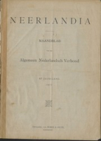 Neerlandia - Aruba-nummer (1911), Algemeen Nederlandsch Verbond