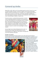 Carnaval Op Aruba - Informatie voor Spreekbeurten, Biblioteca Nacional Aruba