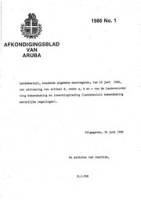 Afkondigingsblad van Aruba 1986 no. 1, DWJZ - Directie Wetgeving en Juridische Zaken