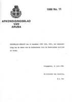 Afkondigingsblad van Aruba 1986 no. 11, DWJZ - Directie Wetgeving en Juridische Zaken
