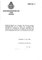 Afkondigingsblad van Aruba 1986 no. 13, DWJZ - Directie Wetgeving en Juridische Zaken