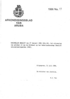 Afkondigingsblad van Aruba 1986 no. 17, DWJZ - Directie Wetgeving en Juridische Zaken