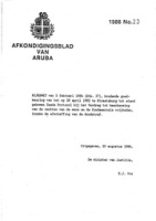 Afkondigingsblad van Aruba 1986 no. 23, DWJZ - Directie Wetgeving en Juridische Zaken