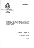 Afkondigingsblad van Aruba 1986 no. 27, DWJZ - Directie Wetgeving en Juridische Zaken