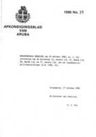Afkondigingsblad van Aruba 1986 no. 35, DWJZ - Directie Wetgeving en Juridische Zaken