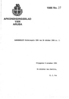 Afkondigingsblad van Aruba 1986 no. 37, DWJZ - Directie Wetgeving en Juridische Zaken
