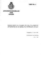 Afkondigingsblad van Aruba 1986 no. 4, DWJZ - Directie Wetgeving en Juridische Zaken