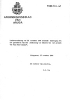 Afkondigingsblad van Aruba 1986 no. 41, DWJZ - Directie Wetgeving en Juridische Zaken