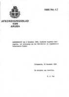 Afkondigingsblad van Aruba 1986 no. 43, DWJZ - Directie Wetgeving en Juridische Zaken