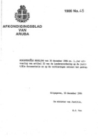 Afkondigingsblad van Aruba 1986 no. 45, DWJZ - Directie Wetgeving en Juridische Zaken