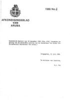 Afkondigingsblad van Aruba 1986 no. 6, DWJZ - Directie Wetgeving en Juridische Zaken