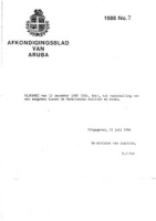 Afkondigingsblad van Aruba 1986 no. 7, DWJZ - Directie Wetgeving en Juridische Zaken