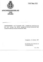 Afkondigingsblad van Aruba 1987 no. 103, DWJZ - Directie Wetgeving en Juridische Zaken