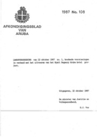 Afkondigingsblad van Aruba 1987 no. 108, DWJZ - Directie Wetgeving en Juridische Zaken