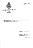 Afkondigingsblad van Aruba 1987 no. 117, DWJZ - Directie Wetgeving en Juridische Zaken