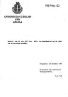 Afkondigingsblad van Aruba 1987 no. 122, DWJZ - Directie Wetgeving en Juridische Zaken