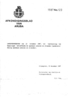 Afkondigingsblad van Aruba 1987 no. 123, DWJZ - Directie Wetgeving en Juridische Zaken