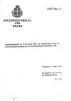 Afkondigingsblad van Aruba 1987 no. 13, DWJZ - Directie Wetgeving en Juridische Zaken
