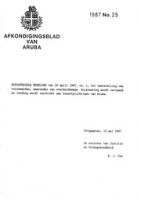 Afkondigingsblad van Aruba 1987 no. 25, DWJZ - Directie Wetgeving en Juridische Zaken