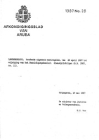Afkondigingsblad van Aruba 1987 no. 28, DWJZ - Directie Wetgeving en Juridische Zaken