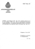 Afkondigingsblad van Aruba 1987 no. 30, DWJZ - Directie Wetgeving en Juridische Zaken