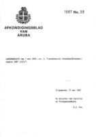 Afkondigingsblad van Aruba 1987 no. 38, DWJZ - Directie Wetgeving en Juridische Zaken