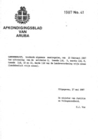 Afkondigingsblad van Aruba 1987 no. 41, DWJZ - Directie Wetgeving en Juridische Zaken