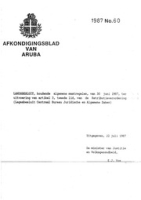 Afkondigingsblad van Aruba 1987 no. 60, DWJZ - Directie Wetgeving en Juridische Zaken