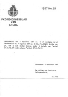 Afkondigingsblad van Aruba 1987 no. 88, DWJZ - Directie Wetgeving en Juridische Zaken