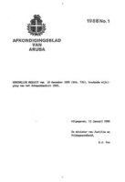 Afkondigingsblad van Aruba 1988 no. 1, DWJZ - Directie Wetgeving en Juridische Zaken