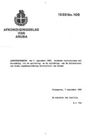 Afkondigingsblad van Aruba 1988 no. 100, DWJZ - Directie Wetgeving en Juridische Zaken