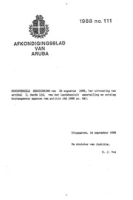 Afkondigingsblad van Aruba 1988 no. 111, DWJZ - Directie Wetgeving en Juridische Zaken
