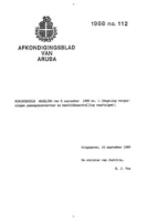 Afkondigingsblad van Aruba 1988 no. 112, DWJZ - Directie Wetgeving en Juridische Zaken