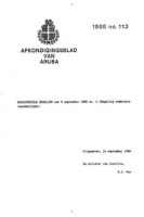 Afkondigingsblad van Aruba 1988 no. 113, DWJZ - Directie Wetgeving en Juridische Zaken