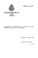 Afkondigingsblad van Aruba 1988 no. 116, DWJZ - Directie Wetgeving en Juridische Zaken
