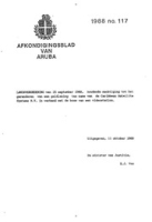 Afkondigingsblad van Aruba 1988 no. 117, DWJZ - Directie Wetgeving en Juridische Zaken