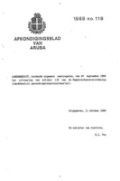 Afkondigingsblad van Aruba 1988 no. 118, DWJZ - Directie Wetgeving en Juridische Zaken