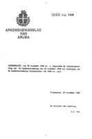 Afkondigingsblad van Aruba 1988 no. 144, DWJZ - Directie Wetgeving en Juridische Zaken