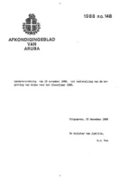 Afkondigingsblad van Aruba 1988 no. 148, DWJZ - Directie Wetgeving en Juridische Zaken